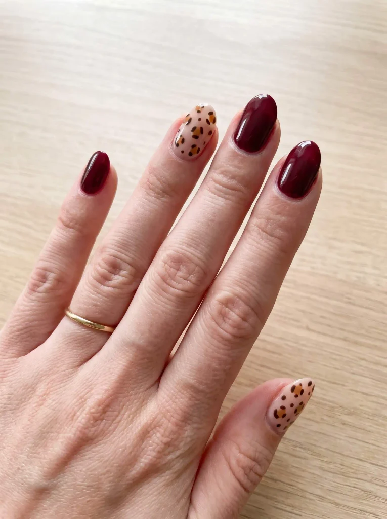 Leopard Print November Nails