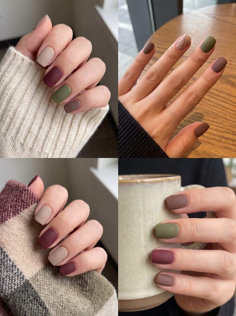 Matte September Nail Color Mix