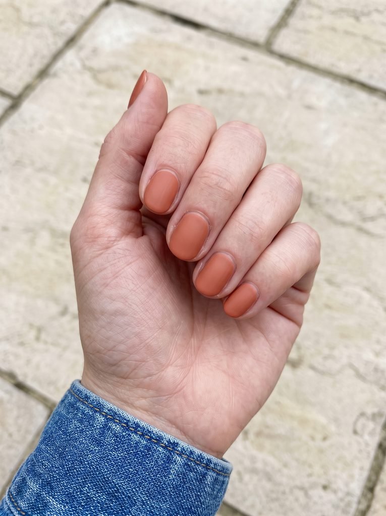 Matte Terracotta Short Fall Nails