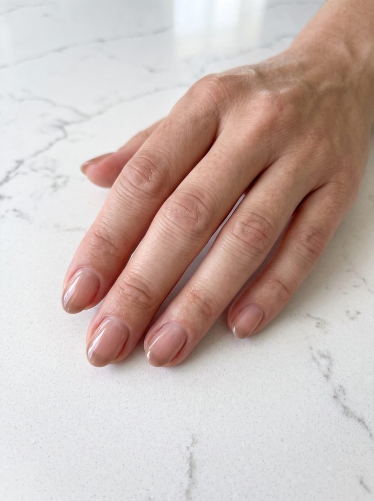 Natural Short Fall Gel Nails