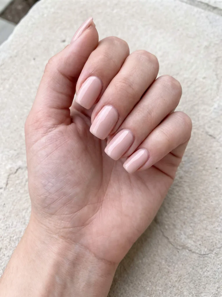 Nude Dip Powder Wedding Bridal Nails