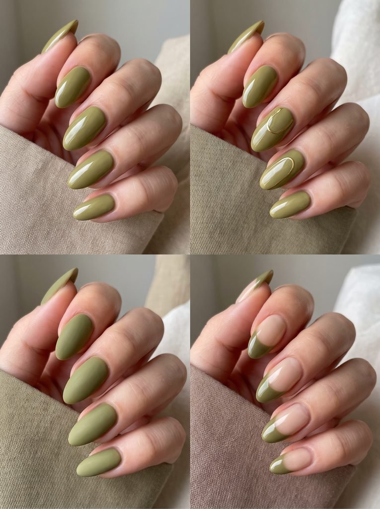 Olive Green September Nail Color