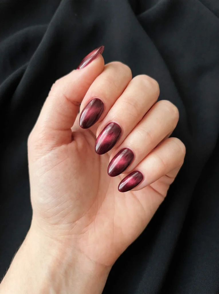 Red Wine Velvet Nails