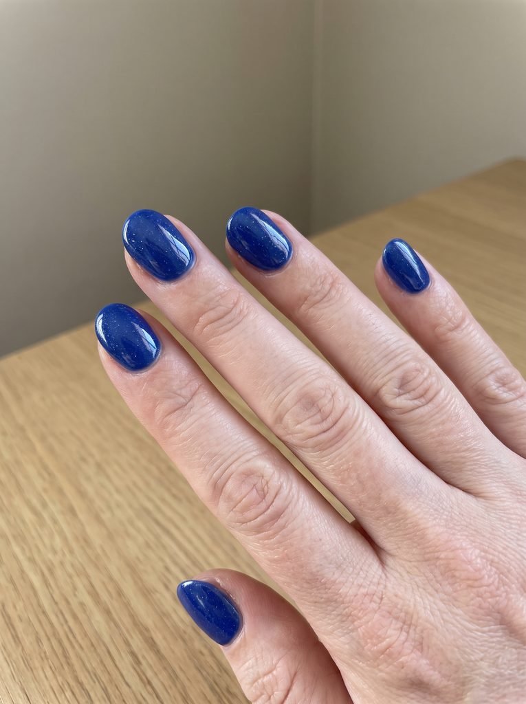 Sapphire Blue Short September Nails