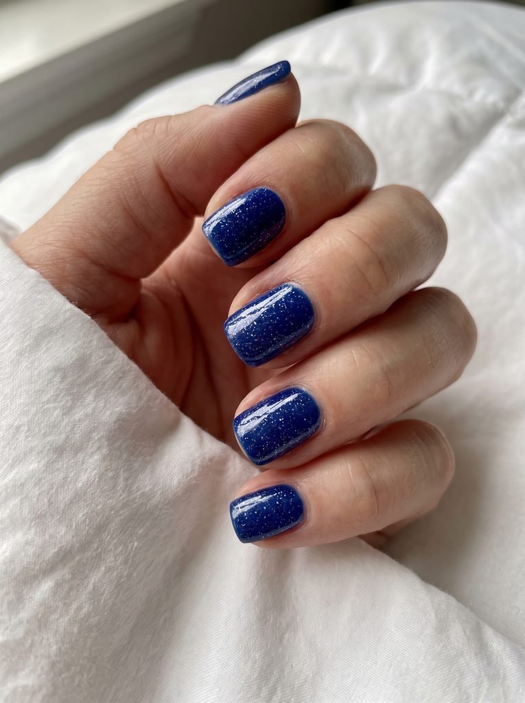 September Birthday Short Square Nails