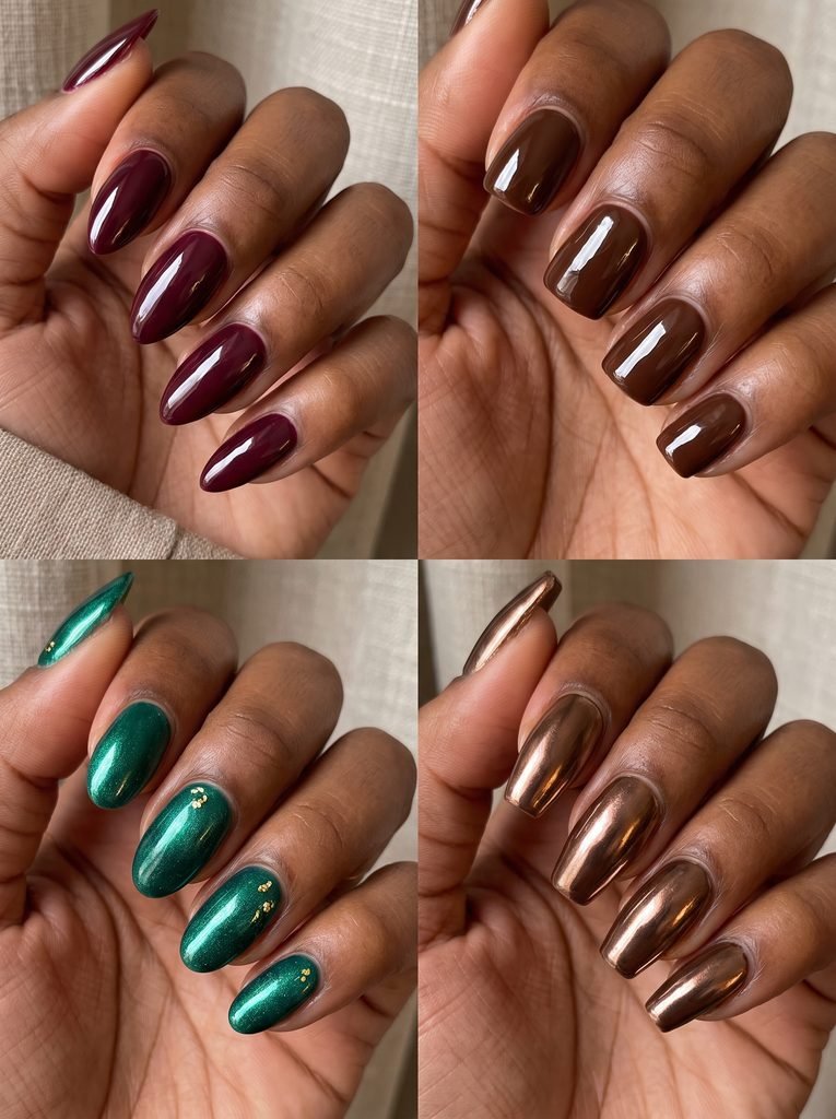 September Nail Colors for Dark Skin