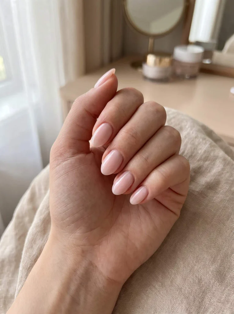 Short Almond Wedding Bridal Nail Ideas
