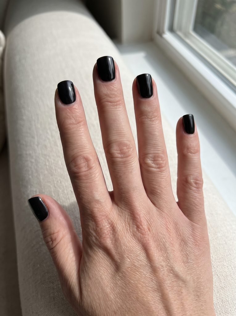 Short Black September Nails
