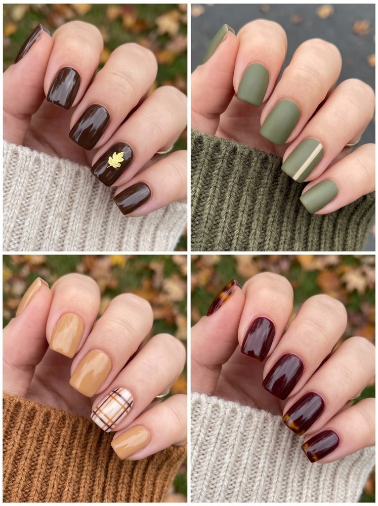 Short Square Fall Nails 2026