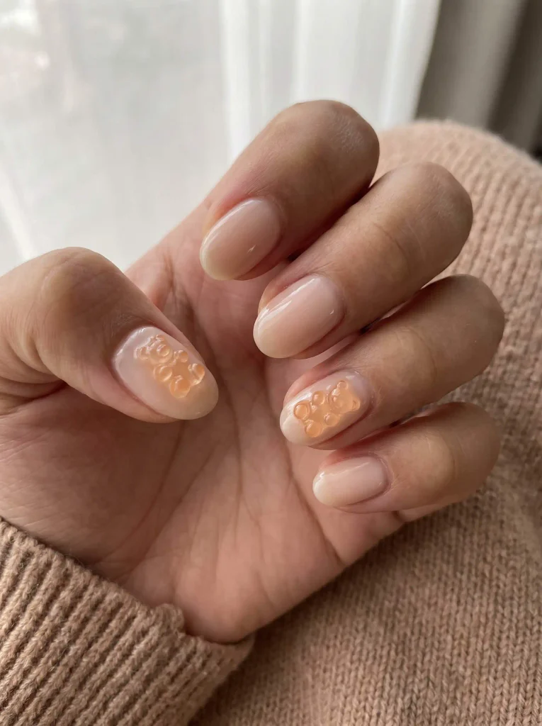 Simple gummy bear nail designs