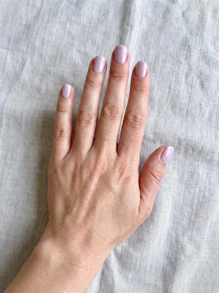 Soft Lilac Wedding Bridal Nail Ideas