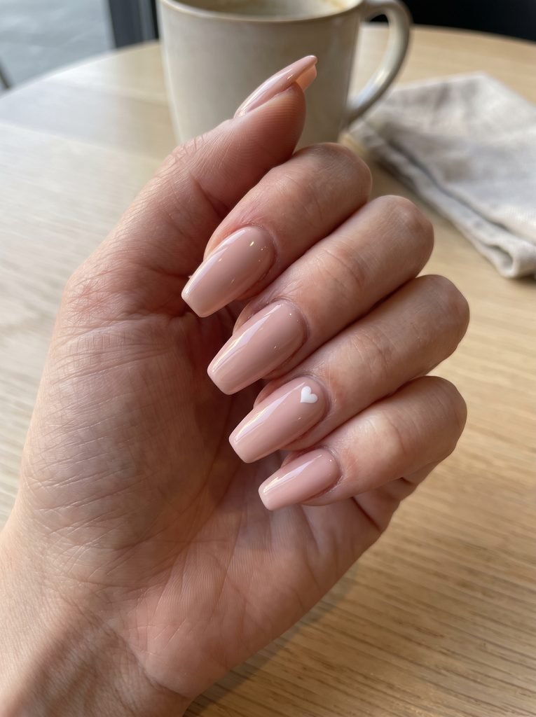 Soft Pink Medium Coffin Nails