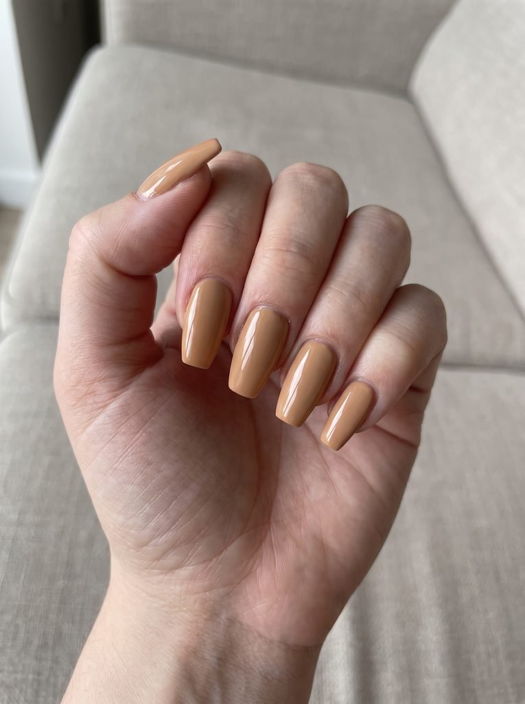 Solid Color Medium Coffin Nails