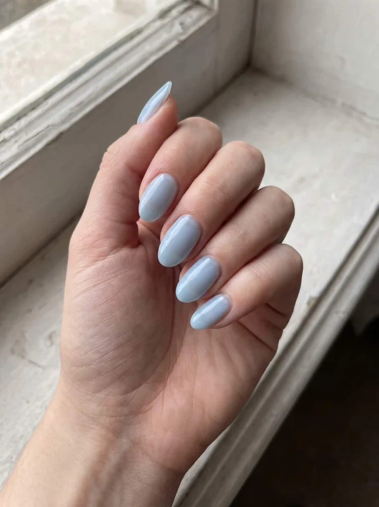 Something Blue Wedding Bridal Nail Ideas