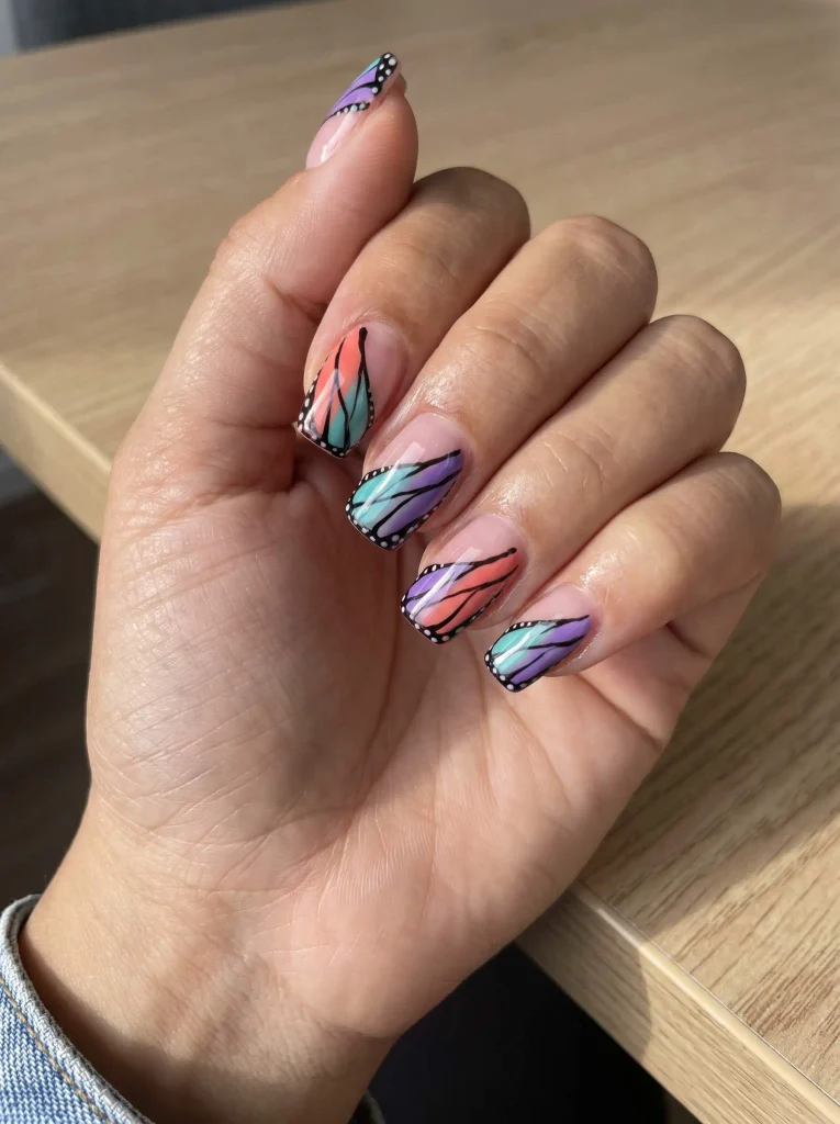 Square butterfly wing nails