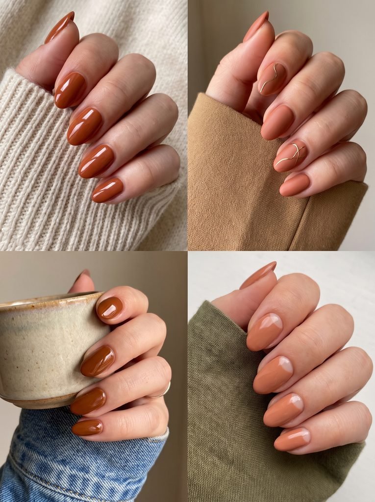 Terracotta Orange September Nails