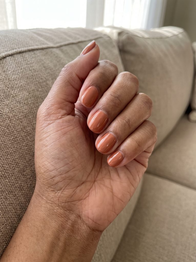 Terracotta Short Round Fall Nails
