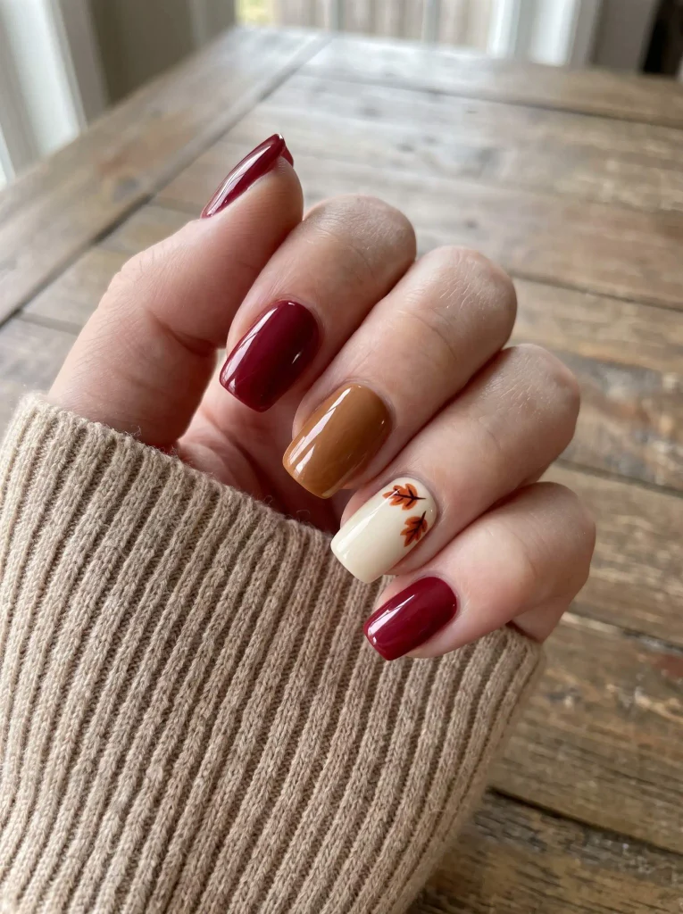 Thanksgiving Fall Gel Nails
