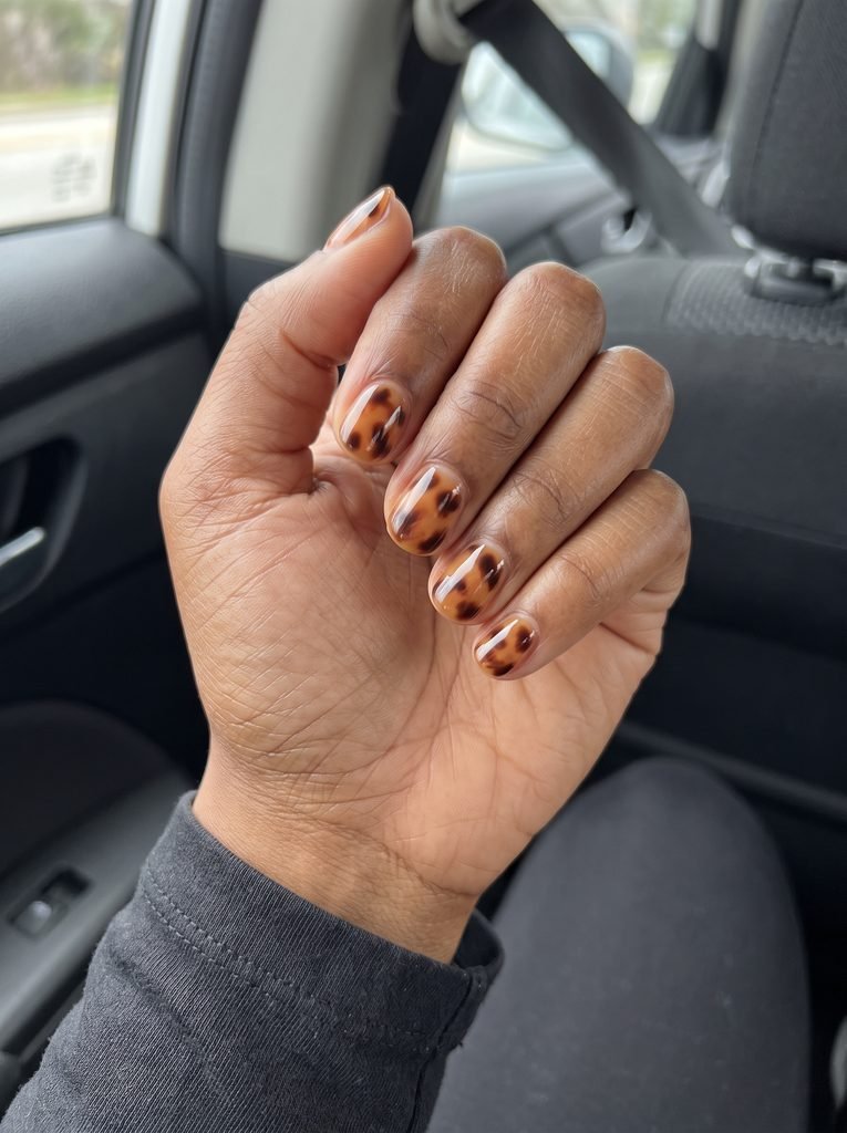 Tortoiseshell Short Natural Nails
