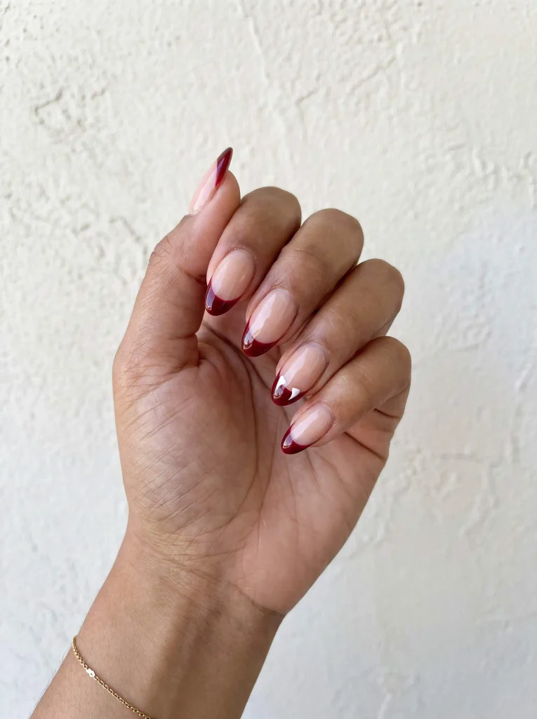 Vampire Fang French Tip Halloween Nails