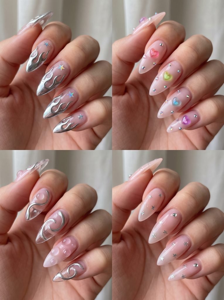 Y2K Stiletto Nail Art