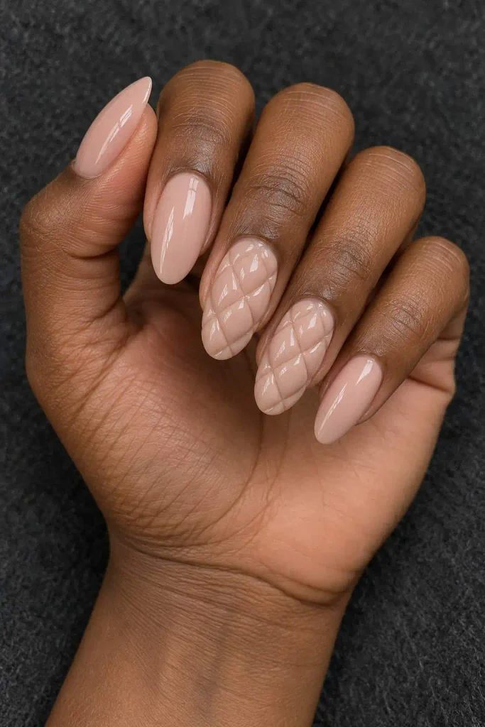 3D Blush Sculpted Cushion Nails