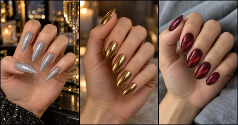 40 New Years Nails Ideas for a Sparkly Midnight Manicure