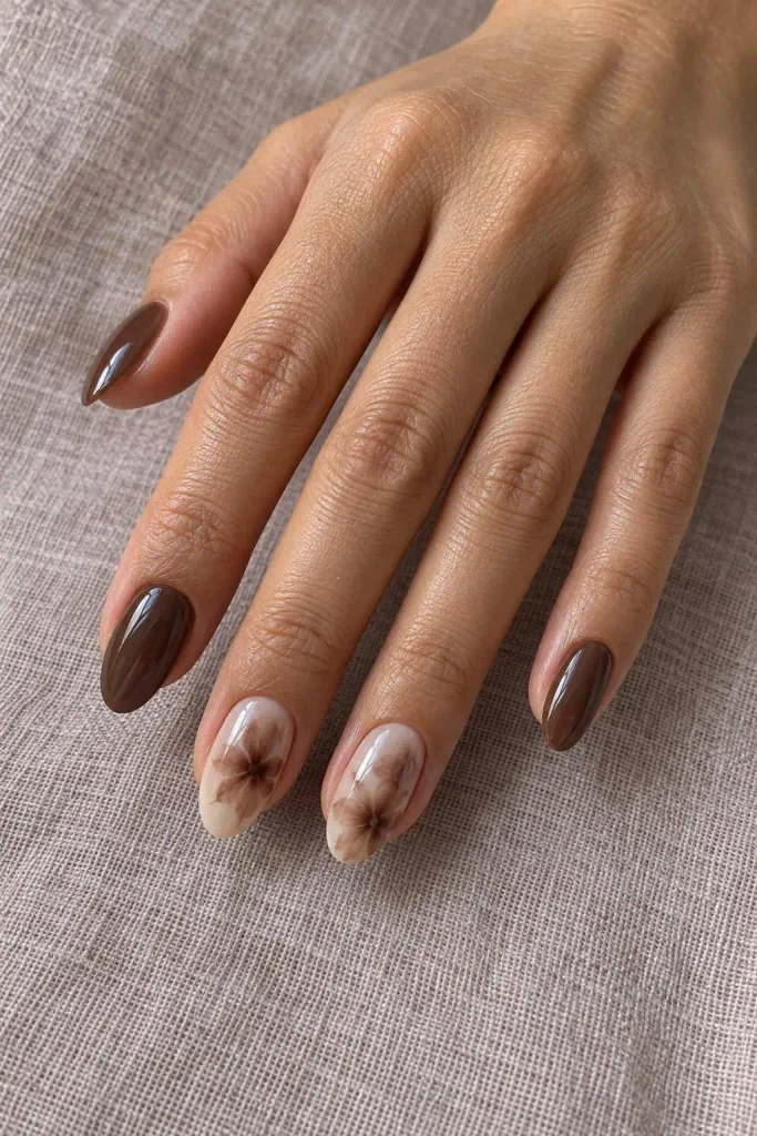Chocolate Brown Blooming Gel Florals
