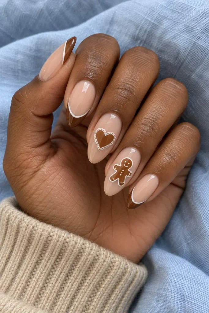 Gingerbread Christmas Cookie Mix Nails