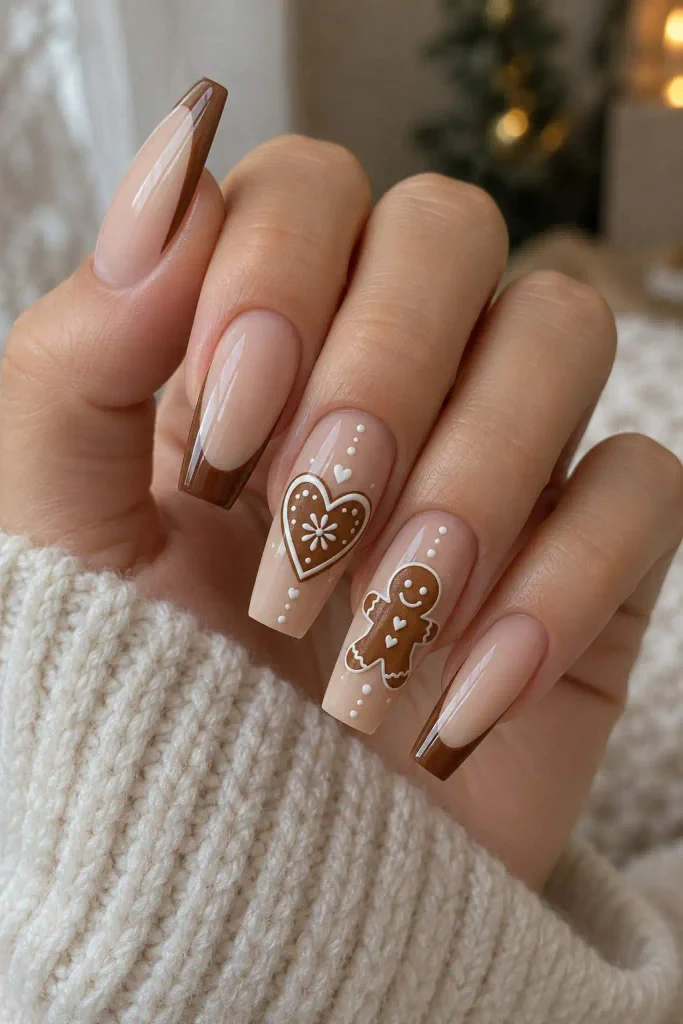 Gingerbread Coffin Nails Christmas Set