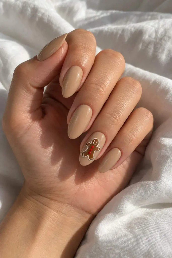 Gingerbread Nails With Candy Buttons