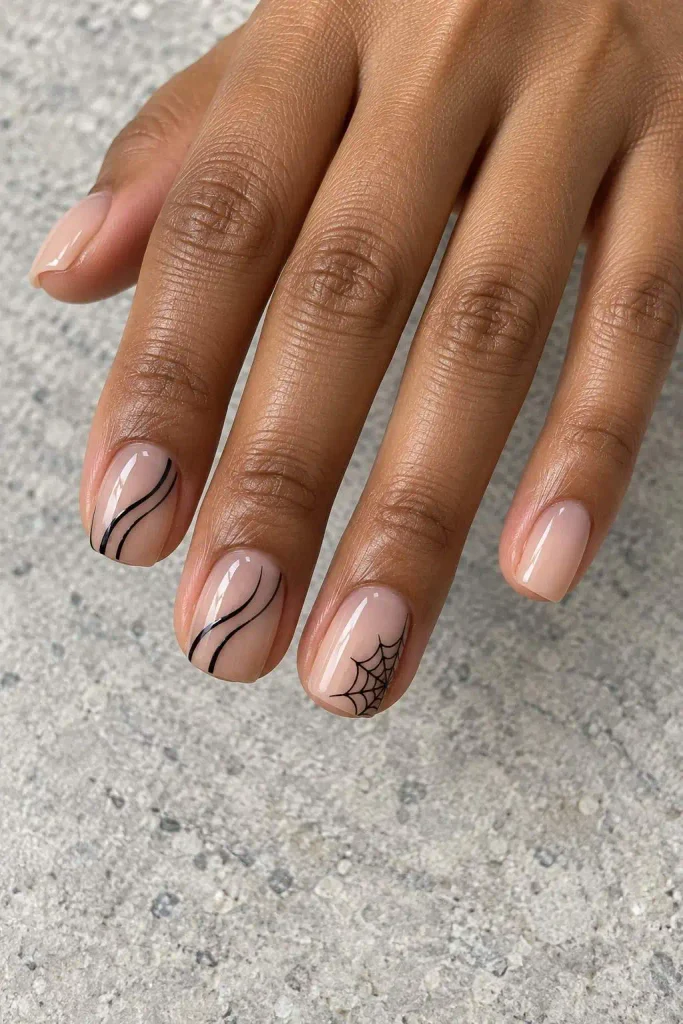 Modern Sheer Nude Acrylic Nails