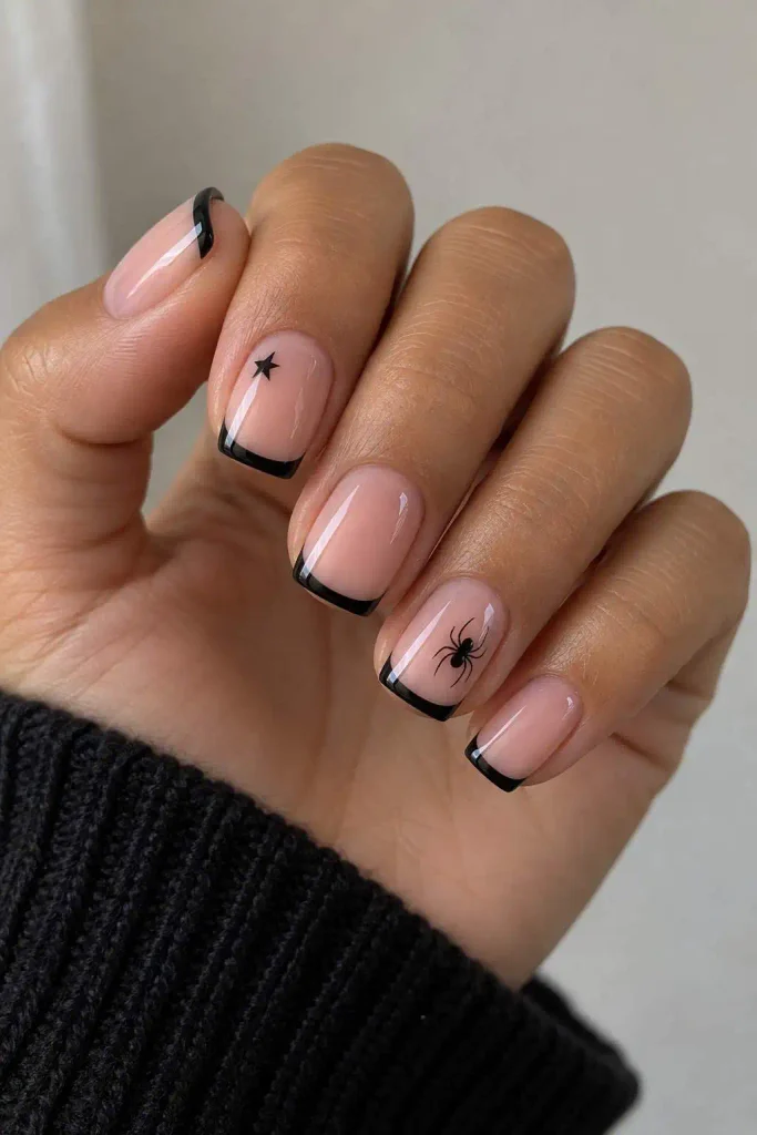 Short Halloween Gel X Nails