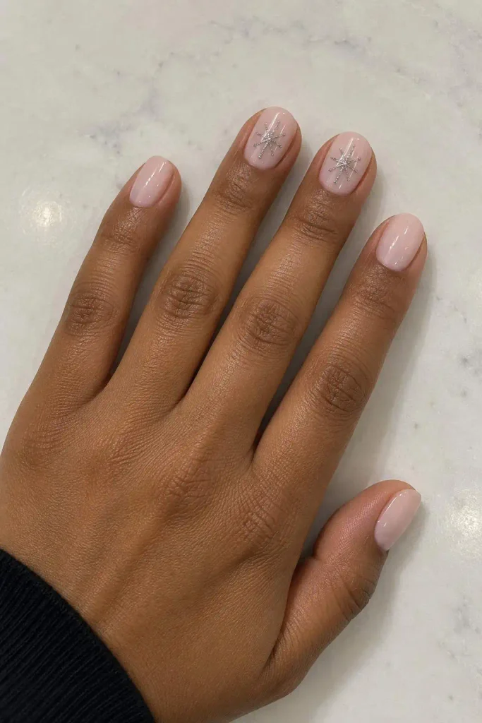 Tiny Fireworks Short Oval Nails